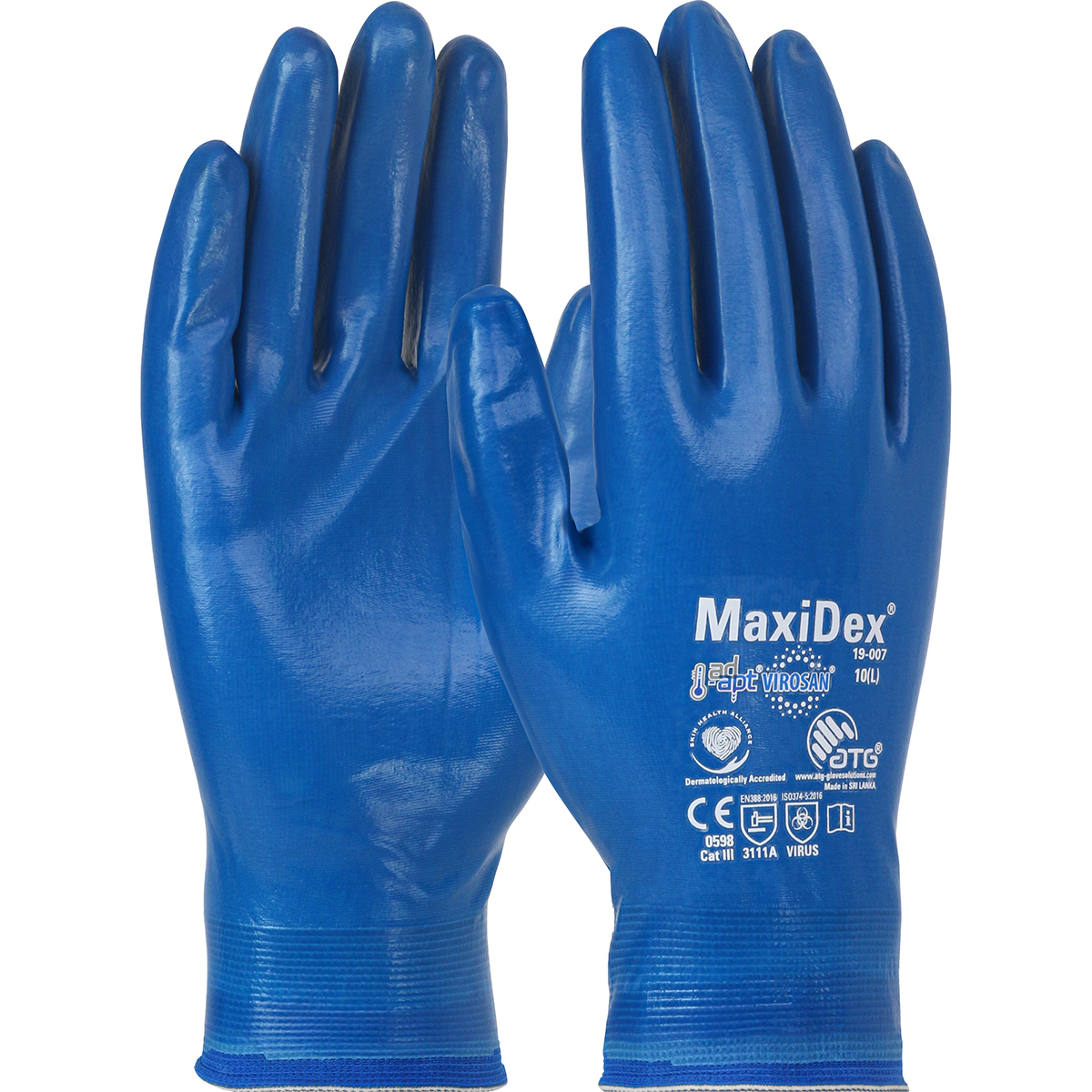 MAXIDEX BLU NYLON SHELL BLU NBR DIP