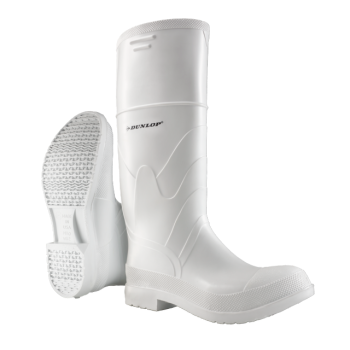 BOOTS 81012 WHT PVC STL TOE SZ 8 MENS