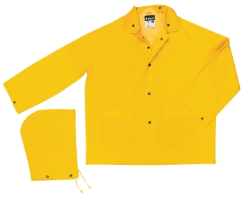 CLASSIC (.35MM) - PVC/Polyester Garments, .35mm, PVC/Poly, Jacket, W/Detached Hood, Yellow