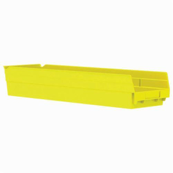 Akro-Mils® 30164YELLO Shelf Bin, 23-5/8 in L x 6-5/8 in W x 4 in H, 321 cu-in, Yellow