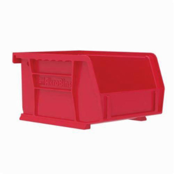 Akro-Mils® 30210RED Hang and Stack Bin, 5-3/8 in L x 4-1/8 in W x 3 in H, Red Adaptor
