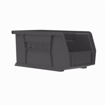 Akro-Mils® 30230BLACK Hang and Stack Bin, 10-7/8 in L x 5-1/2 in W x 5 in H, Black