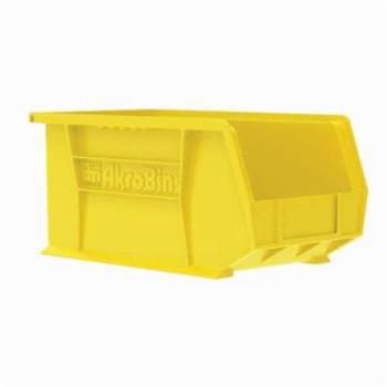 Akro-Mils® 30240YELLO Hang and Stack Bin, 14-3/4 in L x 8-1/4 in W x 7 in H, Yellow