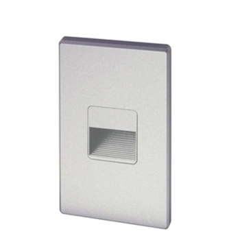 Juno® LMSW Mini Outdoor Step Light, 2 LED Lamp, 2.6 W Fixture, 120 VAC, Textured Silver Housing