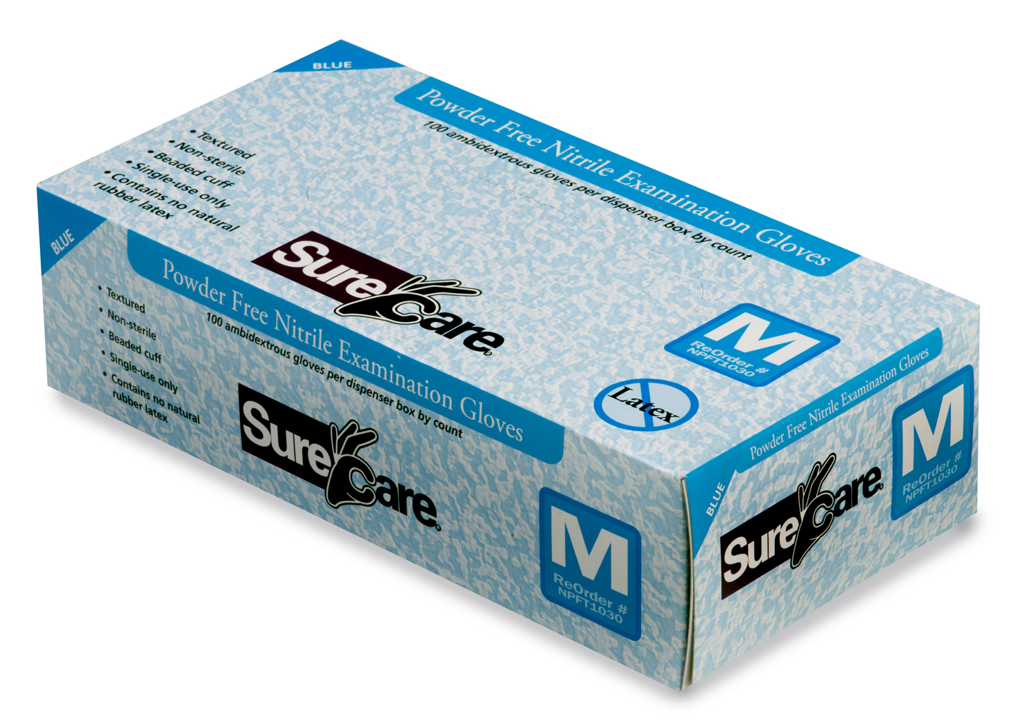 SURECARE LRG BLU PF NITRILE