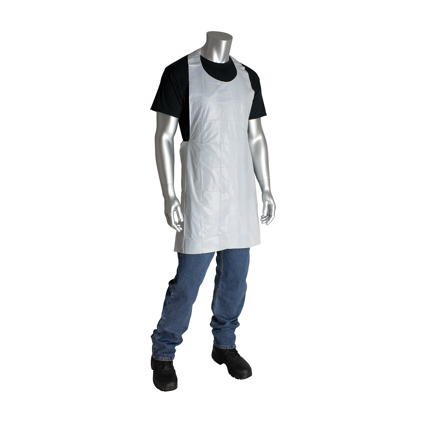 APRONS WHT POLY 1MIL LW EMBOSSED 24INX