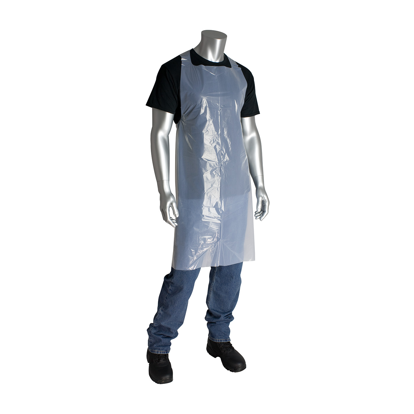 APRONS WHT POLY 1 MIL SMOOTH 28INX46IN