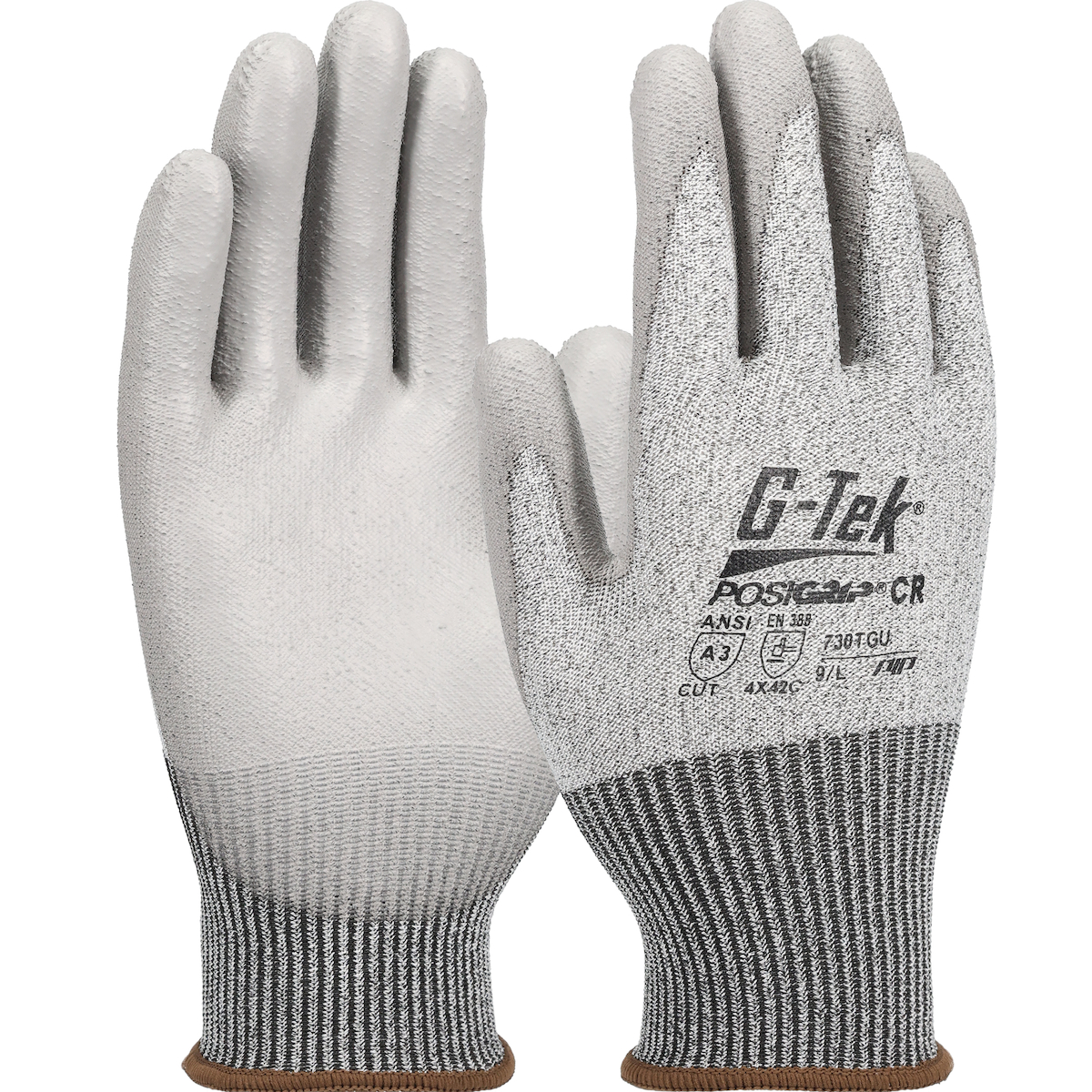 Seamless Knit PolyKor® Blended Glove with Polyurethane Coated Flat Grip on Palm & Fingers