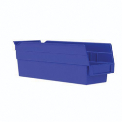Akro-Mils&reg; 30120BLUE Shelf Bin, 11-5/8 in L x 4-1/8 in W x 4 in H, 78 cu-in, Blue