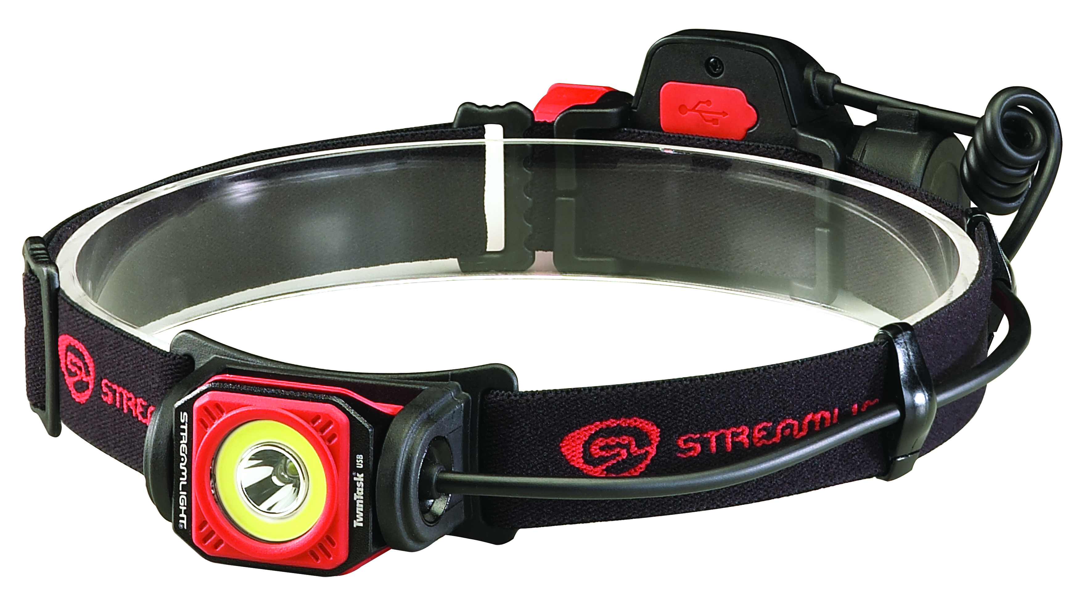 Twin-Task USB Rechargeable Spot and Flood Headlamp